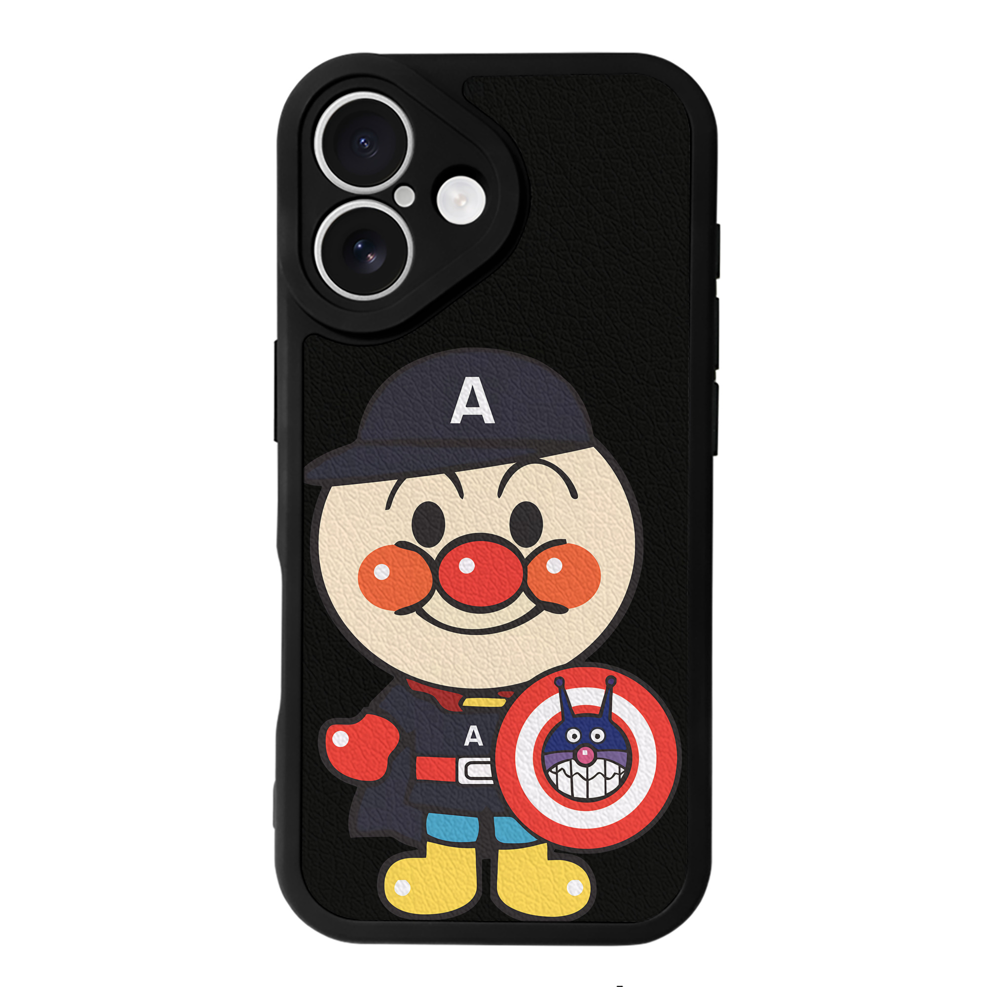 （画像用） アンパンマン Anpanman 【iPhone 16シリーズ対応】シリコンスマホケース（レザー調） 材質：シリコン